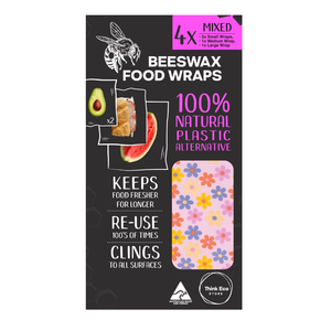 Beeswax Food Wrap Daisy 4 Pack