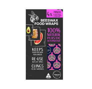 Beeswax Food Wrap Pomegranate 4 Pack