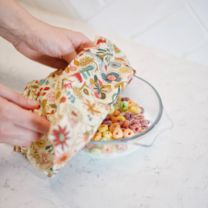 Beeswax Food Wrap Green Leaf Twin Medium