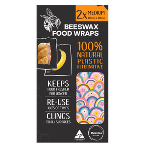 Beeswax Food Wrap Rainbow Twin Medium