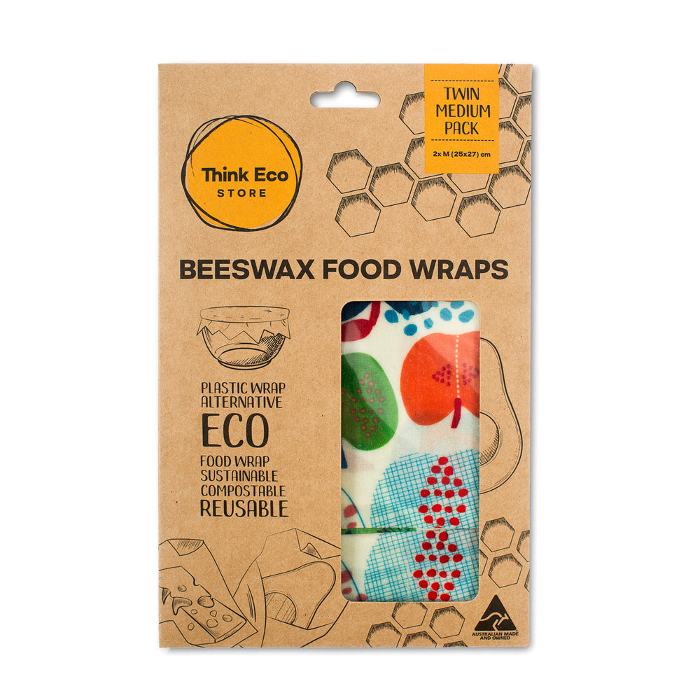 Beeswax Food Wrap Red Apple Twin Medium