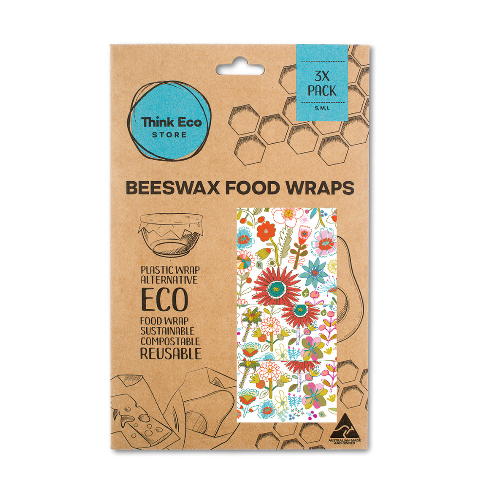 Beeswax Food Wrap Flower 3 Pack